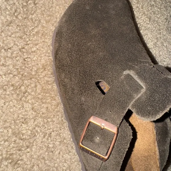 Birkenstock Brown Suede Clogs - Picture 4 of 7